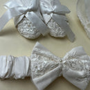 DE4252_01 Delicate Elegance Christening Gown Shoes and Hairband