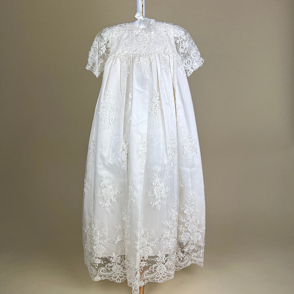 DE4252_01 Delicate Elegance Christening Gown