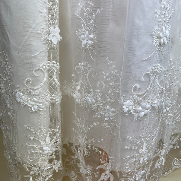 DE4267 Delicate Elegance Christening Gown Bottom Detail