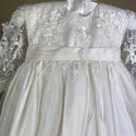DE4267 Delicate Elegance Christening Gown Top Detail
