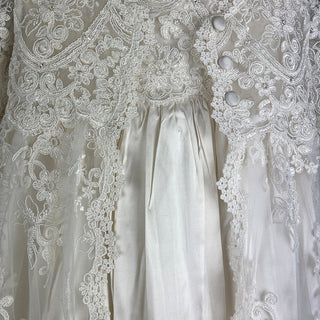 DE4291GP Delicate Elegance Christening Gown Top Detail