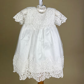 DE4309D Delicate Elegance Christening Dress Ivory