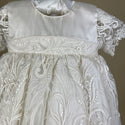 DE4316D Delicate Elegance Christening Dress Top Detail