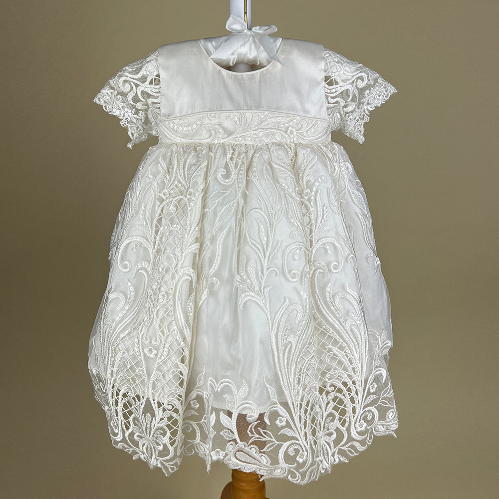 DE4316D Delicate Elegance Christening Dress