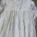 DE4330G Delicate Elegance Christening Gown Top Detail