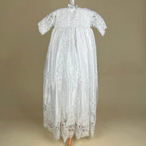 DE4348 Delicate Elegance Christening Gown