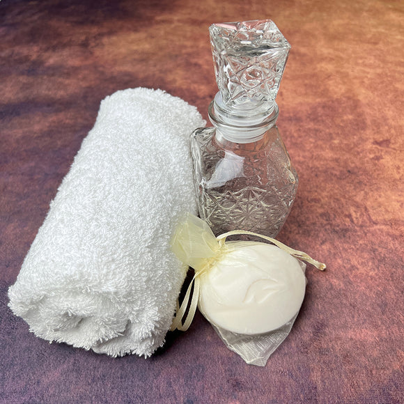 Greek Orthodox Classic Oil Bottle Soap Towel Ivory