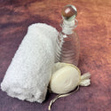 Greek Orthodox Modern Oil Bottle Soap Towel Ivory