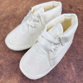 KBBCG Boys Christening Shoes Ivory Personalised