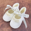 KG3RB Girls Christening Shoes Ivory Personalised