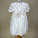 Little Darlings Christening Dress D9007 Ivory Back