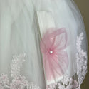 Party Dress Beau Kid 05015 White Pink Hairband