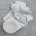 Sophie Lace S5263 Girls Socks White