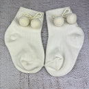 Polka Ankle Unisex Socks S5264 Ivory