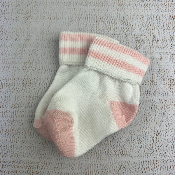 S5281 Venice Girls Socks White and Pink