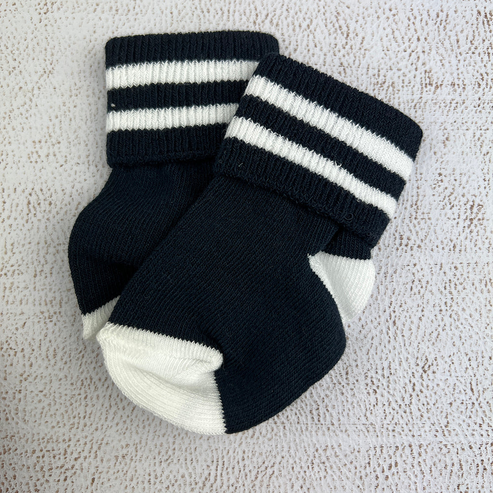 S5281 Venice Unisex Socks Navy and White