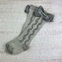 S5429 Girls Knee High Socks Grey