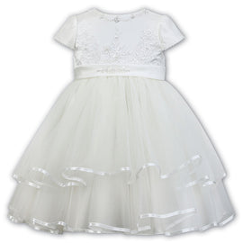 Sarah Louise Ceremonial Ballerina Length Dress 070074 Ivory