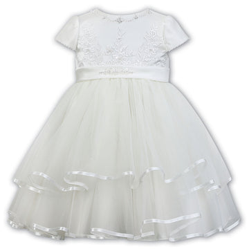 Sarah Louise Ceremonial Ballerina Length Dress 070074 Ivory