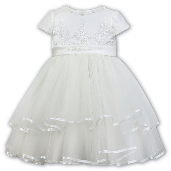 Sarah Louise Ceremonial Ballerina Length Dress 070074 Ivory