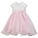 Sarah Louise Ceremonial Ballerina Length Dress 070091 Ivory and Pink