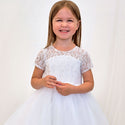 Sarah Louise Ceremonial Ballerina Length Dress 070102 Ivory Worn By Girl