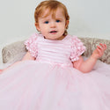 Sarah Louise Ceremonial Ballerina Length Dress 070155 Pink Worn By Girl