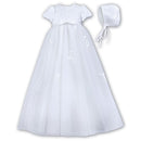Sarah Louise Christening Robe And Bonnet 001054 White