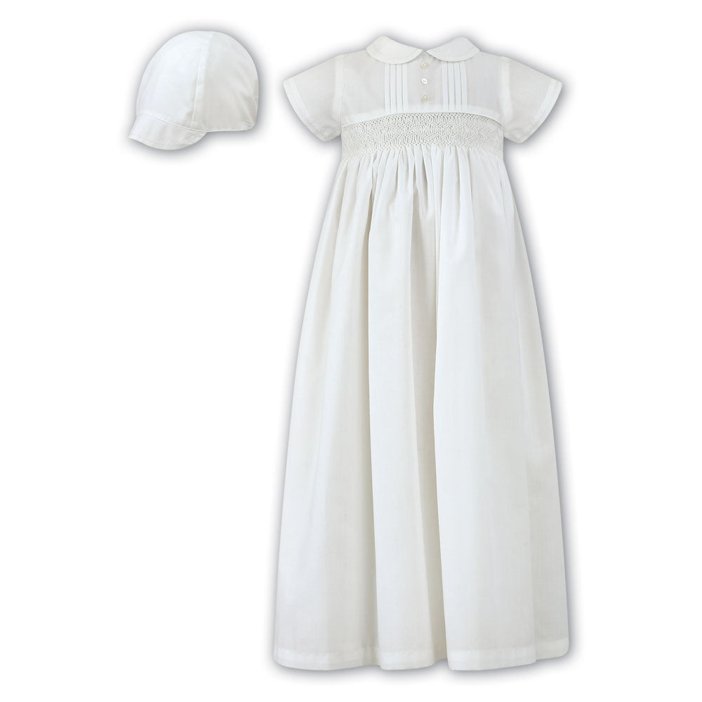 Sarah Louise Christening Robe And Cap 001178 Ivory