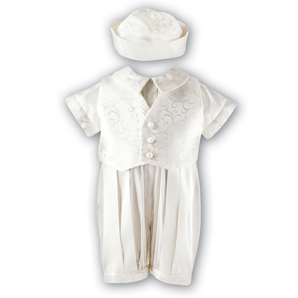 Sarah Louise Christening Suit And Hat 240 Ivory