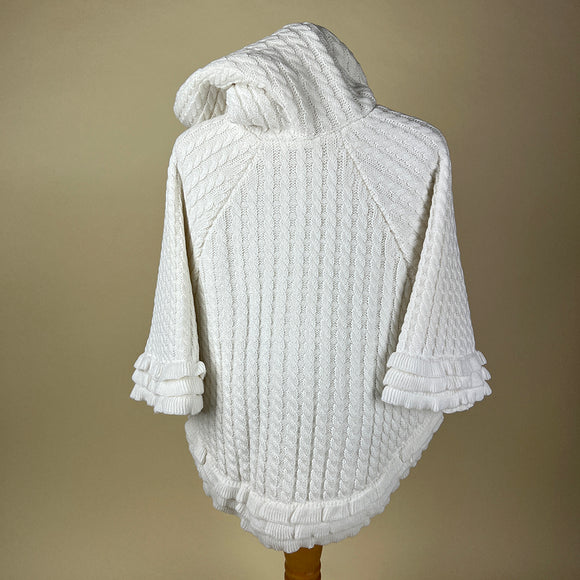 Sarah Louise Girls Poncho 880 White Back