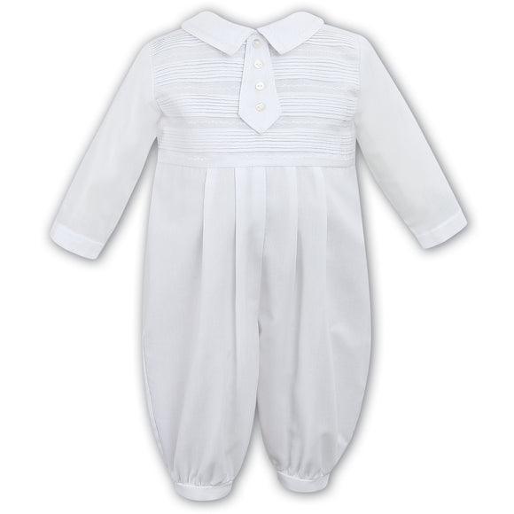 Sarah Louise Long Sleeve Romper 9971 White