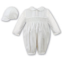Sarah Louise Long Sleeve Romper And Cap 002200L Ivory