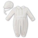 Sarah Louise Long Sleeve Romper And Cap 010447L Ivory