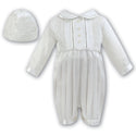    Sarah Louise Long Sleeve Romper And Hat 002232L Ivory