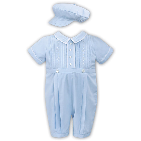 Sarah Louise Romper And Hat 011442 Blue