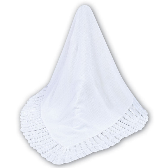 Sarah Louise Shawl 000006 White