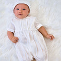 Sarah Louise Short Sleeve Romper And Hat 002232S White Worn By Baby