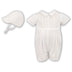 Sarah Louise Short Sleeve Romper And Hat 010278 Ivory
