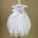 Sevva Mode De Paris Girls Party Dress PC1025B White Lilac Back