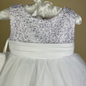 Sevva Mode De Paris Girls Party Dress PC1025B White Lilac Detail